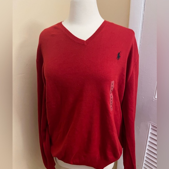 New Polo Ralph Lauren men’s V neck long sleeve sweater